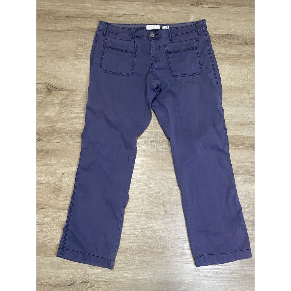 Anthropologie HEI HEI Pants Womens Sz 14 Blue Cargo Utility Pockets Straight Leg